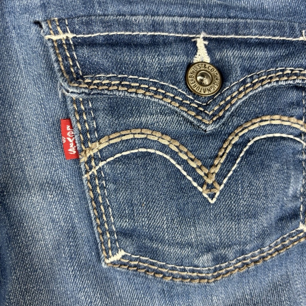 Levi's 514 Jeans Womens 14 Regular Bootcut (Fits 28x30) Flap Pocket Medium Wash - Picture 5 of 12